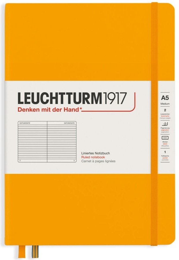 Блокнот Leuchtturm1917 Rising Colours середній 14,5 х 21 см в лінію Rising Sun