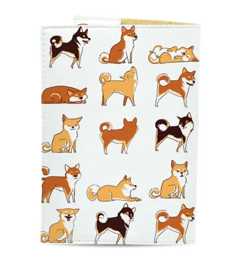 Обкладинка для паспорта Just Cover Акіта-собачки