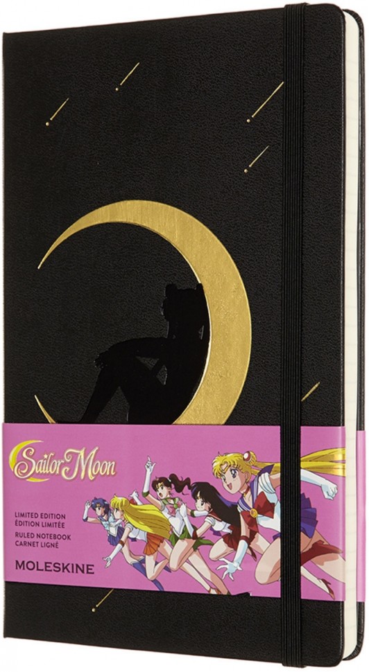 Блокнот Moleskine Sailor Moon середній 13 х 21см в лінію чорний