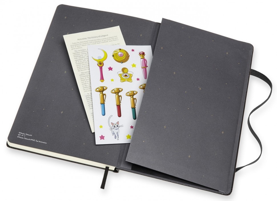 Блокнот Moleskine Sailor Moon середній 13 х 21см в лінію чорний