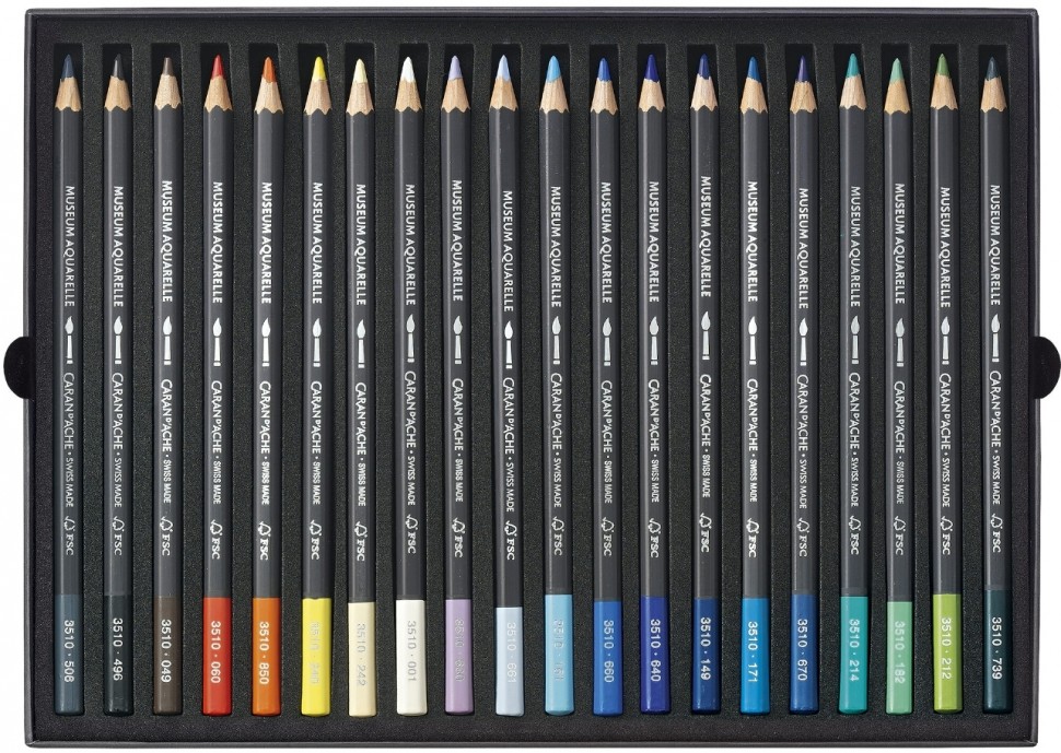 Набір акварельних олівців Caran d'Ache Museum Aquarelle Marina 20 штук