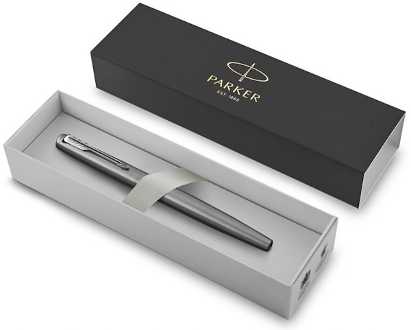 Чорнильна ручка Parker Jotter Stainless Steel CT FP сталева перо M (середнє)