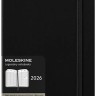 Вертикальний щотижневик Moleskine PRO на 2026 рік середній 13 х 21 см чорний